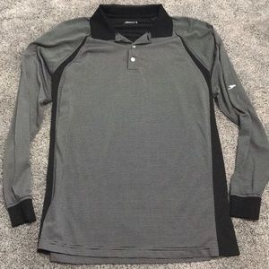 Slazenger long sleeve black and white golf shirt